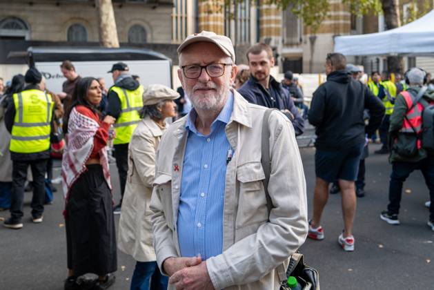 October 10, 2026, London, United Kingdom: Jeremy Corbyn, the Member of Parliament for Islington North, attends the National March for Palestine in London. The march marks three years since the outbreak of the war in Gaza in October 2023.The National March for Palestine, which was organised by the Palestine Coalition in London. The march marks three years since the outbreak of the war in Gaza in October 2023 London United Kingdom - ZUMAs197 20261010_aaa_s197_071 Copyright: xPhilxLewisx