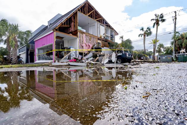 October 10, 2026, Pensacola Beach, Fl, USA: A home is partially destroyed after Hurricane Isaias came ashore..Hurricane Isaias made landfall Friday, October 9 along the U.S. Gulf coast. Pensacola Beach USA - ZUMAs197 20261010_aaa_s197_077 Copyright: xJenxGolbeckx