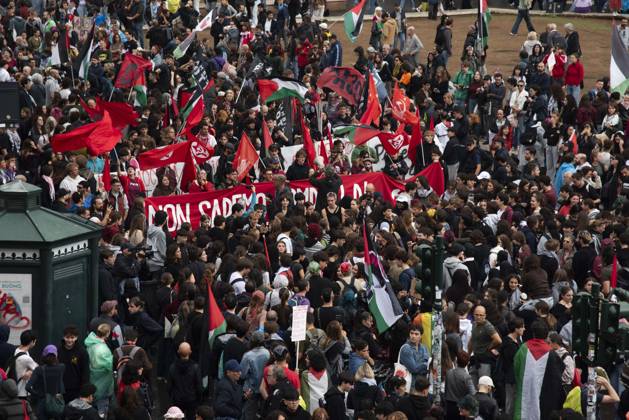 IPP Photo by Diego Nangano, Rome, October 10, 2026. Pro-Palestine demonstration; the photo shows protesters. Italy Photo Press World. Copyright