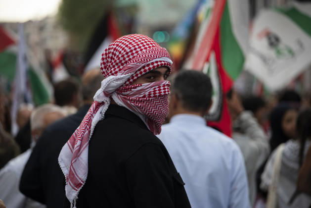 IPP Photo by Diego Nangano, Rome, October 10, 2026. Pro-Palestine demonstration; the photo shows a detail of the demonstration. Italy Photo Press World Copyright