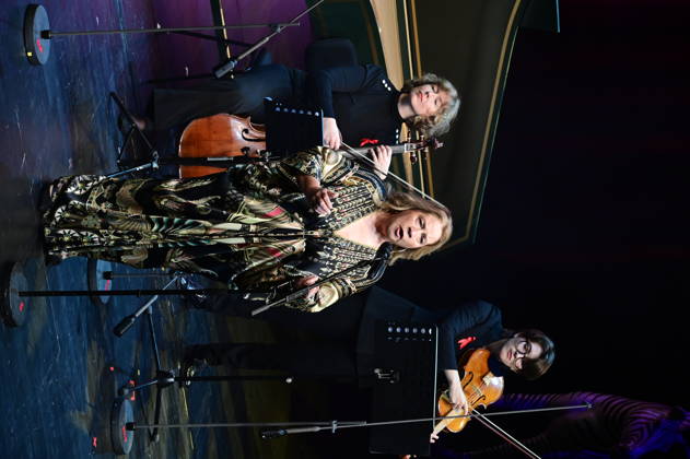 Kathy Kelly and the Dresden Baroque Ensemble camerata musikus s with Milko Kersten at the 18th Hope Gala 2026 at the Schauspielhaus Dresden, October 10, 2026 Copyright: xMatthiasxWehnertx