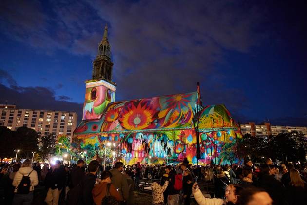 Festival of Lights ** FOR EDITORIAL PURPOSES ONLY ** EDITORIAL USE ONLY ** p Festival of Lights at St. Mary s Church, Berlin, Germany. Copyright JörgxCarstensen Copyright: JörgxCarstensen doc87z1wm260as11te5dad9 ,EDITORIAL USE ONLY Copyright: JörgxCarstensen