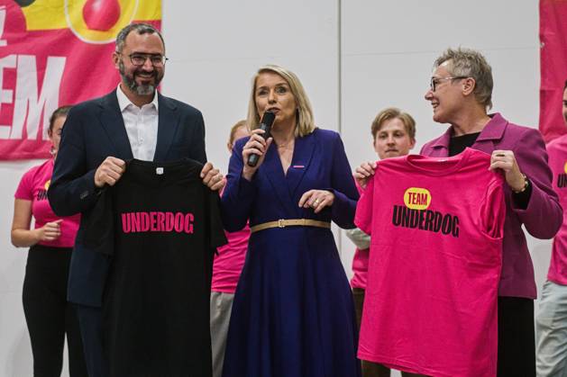 The two-day elections to municipal assemblies ended in the Czech Republic together with the first round of the elections to one-third of the Senate, at 2:00 p.m. on October 10, 2026. On the photo front from left: the Brno KDU-CSL candidate for Mayor of Brno Jakub Hruska, MEP Danuse Nerudova and Irena Matonohova (STAN), a Brno city council member, at KDU-CSL+STAN campaign headquarters in Brno. (CTKxPhoto PatrikxUhlir) CTKPhotoP2026101008171  CTKPhotoP2026101008171