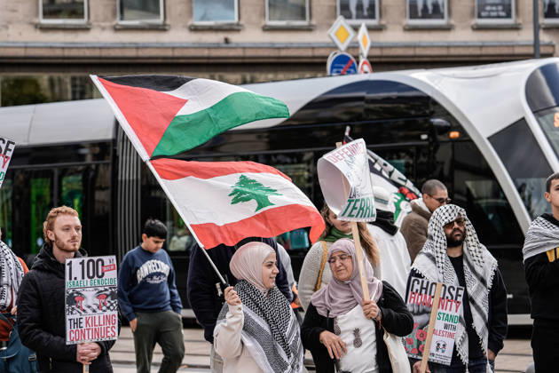 Pro-Palestine demonstration held in Luxembourg LUXEMBOURG, LUXEMBOURG - OCTOBER 10: Demonstrators gather for a pro-Palestine march organized by the Letz Act for Palestine initiative as part of a global day of action in solidarity with Palestinians in Luxembourg City, Luxembourg, on October 10, 2026. Organized in response to a call by the Global Alliance for Palestine, the march begins on Boulevard Franklin Roosevelt and proceeds towards Place de Paris, with participants calling for justice, freedom and self-determination for Palestinians. Muhammed Said Tako Anadolu Luxembourg Luxembourg. Editorial use only. Please get in touch for any other usage.  Copyright: x2026xAnadoluxMuhammedxSaidxTakox