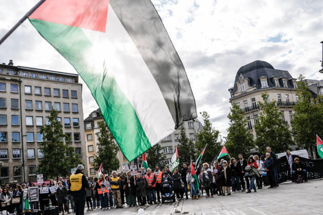 Pro-Palestine demonstration held in Luxembourg LUXEMBOURG, LUXEMBOURG - OCTOBER 10: Demonstrators gather for a pro-Palestine march organized by the Letz Act for Palestine initiative as part of a global day of action in solidarity with Palestinians in Luxembourg City, Luxembourg, on October 10, 2026. Organized in response to a call by the Global Alliance for Palestine, the march begins on Boulevard Franklin Roosevelt and proceeds towards Place de Paris, with participants calling for justice, freedom and self-determination for Palestinians. Muhammed Said Tako Anadolu Luxembourg Luxembourg. Editorial use only. Please get in touch for any other usage.  Copyright: x2026xAnadoluxMuhammedxSaidxTakox