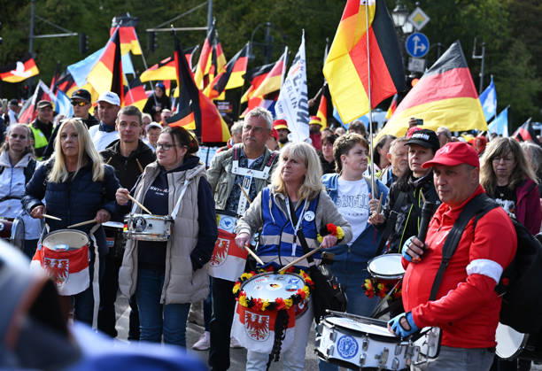 Rally of Projekt M1llion in Berlin BERLIN, GERMANY - OCTOBER 10: People take part in the Projekt M1llion anti-government protest in Berlin, Germany, on October 10, 2026. Volodymyr Sindieiev Anadolu Berlin Germany. Editorial use only. Please get in touch for any other usage.  Copyright: x2026xAnadoluxVolodymyrxSindieievx