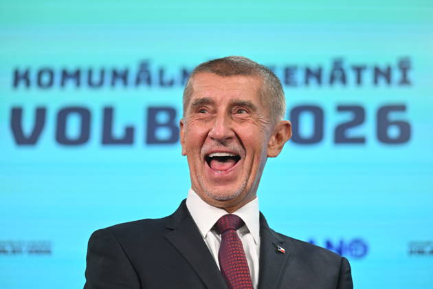Senior government ANO movement, chairman Andrej Babis (photo) and first deputy chairman Karel Havlicek (not seen), gives press conference on results of the municipal and Senate elections in the afternoon at Centre for Movement Medicine, Prague 4 - Chodov, on October 10,2026. (CTKxPhoto MichaelaxRihova) CTKPhotoP2026101008291  CTKPhotoP2026101008291