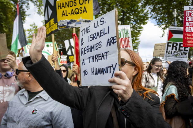 National March for Palestine Marks Three Years Since the Israel - Gaza War Began Central London, October 10, 2026 Pro-Palestine demonstrators took to the streets of Central London for the National March for Palestine, marking three years since the war in Gaza began in October 2023. Participants marched in solidarity with Palestinians, carrying Palestinian flags, banners and placards calling for an end to the conflict and highlighting the ongoing humanitarian crisis in Gaza., Credit:Zak Irfan Avalon  Copyright: xZakxIrfanx xAvalonx 1142149682