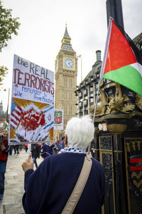 National March for Palestine Marks Three Years Since the Israel - Gaza War Began Central London, October 10, 2026 Pro-Palestine demonstrators took to the streets of Central London for the National March for Palestine, marking three years since the war in Gaza began in October 2023. Participants marched in solidarity with Palestinians, carrying Palestinian flags, banners and placards calling for an end to the conflict and highlighting the ongoing humanitarian crisis in Gaza., Credit:Zak Irfan Avalon  Copyright: xZakxIrfanx xAvalonx 1142149753