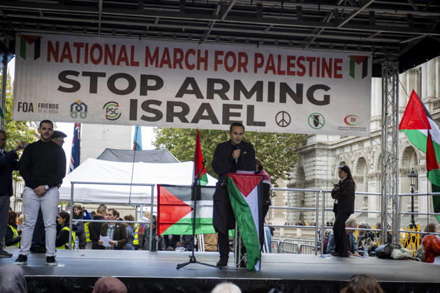 National March for Palestine Marks Three Years Since the Israel - Gaza War Began Central London, October 10, 2026 Pro-Palestine demonstrators took to the streets of Central London for the National March for Palestine, marking three years since the war in Gaza began in October 2023. Participants marched in solidarity with Palestinians, carrying Palestinian flags, banners and placards calling for an end to the conflict and highlighting the ongoing humanitarian crisis in Gaza., Credit:Zak Irfan Avalon  Copyright: xZakxIrfanx xAvalonx 1142149991