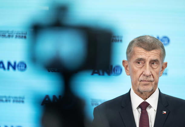 Senior government ANO movement, chairman Andrej Babis (photo) and first deputy chairman Karel Havlicek (not seen), gives press conference on results of the municipal and Senate elections in the afternoon at Centre for Movement Medicine, Prague 4 - Chodov, on October 10,2026. The agreement between US President Donald Trump and his Russian counterpart Vladimir Putin on supplies of Russian diesel to the USA and global markets is a major slap in the face for Europe, and Europe should respond. The deal is shocking given Trump s longstanding criticism of European purchases of Russian diesel, Babis said at a press conference on the results of the Senate and municipal elections. (CTKxPhoto MichaelaxRihova) CTKPhotoP2026101008779  CTKPhotoP2026101008779