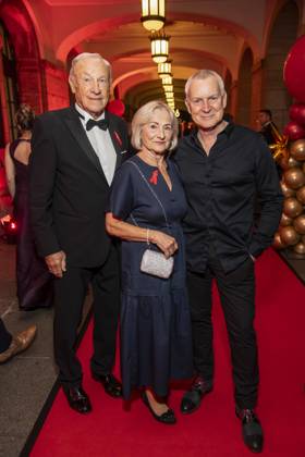 ABB HOPEGALA: Eduard Geyer, along with Angelika and Dirk Michaelis, were guests on the red carpet at the 2026 Hope Gala at the Schauspielhaus Dresden on October 10, 2026, in Dresden, Saxony, Germany