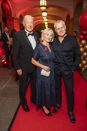 ABB HOPEGALA: Eduard Geyer, along with Angelika and Dirk Michaelis, were guests on the red carpet at the 2026 Hope Gala at the Schauspielhaus Dresden on October 10, 2026, in Dresden, Saxony, Germany
