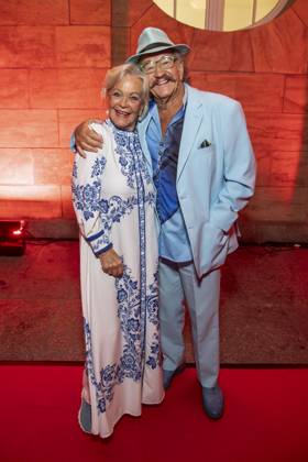 ABB HOPEGALA: Dorit Gaeble and Karl Heinz Bellmann as guests on the red carpet at the 2026 Hope Gala at the Schauspielhaus Dresden on October 10, 2026, in Dresden, Saxony, Germany