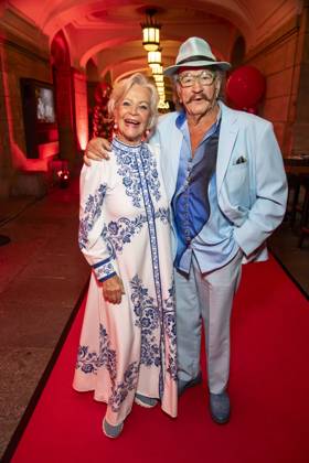 ABB HOPEGALA: Dorit Gaeble and Karl Heinz Bellmann as guests on the red carpet at the 2026 Hope Gala at the Schauspielhaus Dresden on October 10, 2026, in Dresden, Saxony, Germany