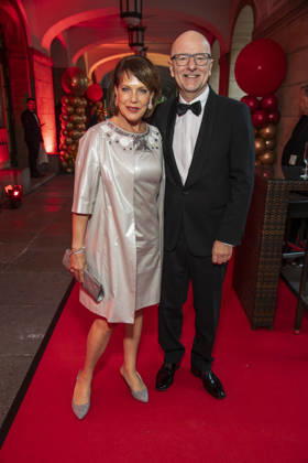 ABB HOPEGALA: Janina Hartwig and Alexander Putz Walk the Red Carpet at the 2026 Hope Gala at the Schauspielhaus Dresden on October 10, 2026, in Dresden, Saxony, Germany