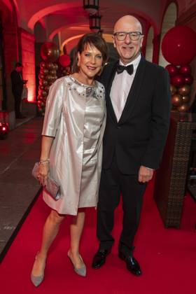ABB HOPEGALA: Janina Hartwig and Alexander Putz Walk the Red Carpet at the 2026 Hope Gala at the Schauspielhaus Dresden on October 10, 2026, in Dresden, Saxony, Germany
