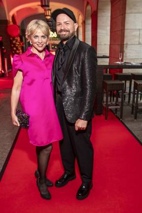 ABB HOPE GALA: Gisa Zach and Christian Kuehn make a guest appearance on the red carpet at the 2026 Hope Gala at the Schauspielhaus Dresden on October 10, 2026, in Dresden, Saxony, Germany