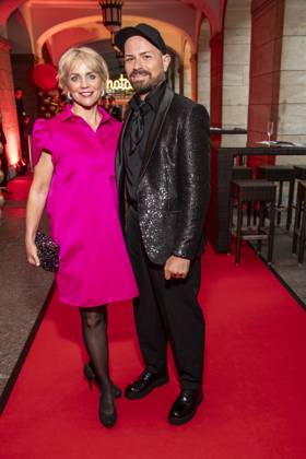 ABB HOPE GALA: Gisa Zach and Christian Kuehn make a guest appearance on the red carpet at the 2026 Hope Gala at the Schauspielhaus Dresden on October 10, 2026, in Dresden, Saxony, Germany