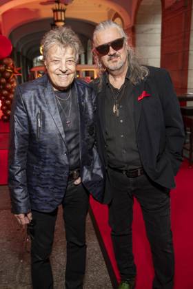 ABB HOPEGALA s Quaster and Hans Juergen Reznicek made a guest appearance on the red carpet at the 2026 Hope Gala at the Schauspielhaus Dresden on October 10, 2026, in Dresden, Saxony, Germany