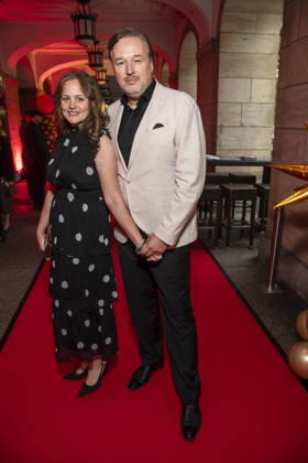 ABB HOPE GALA: Lidija Grossmann and Stephan Grossmann, a married couple, appeared on the red carpet at the 2026 Hope Gala at the Schauspielhaus Dresden on October 10, 2026, in Dresden, Saxony, Germany