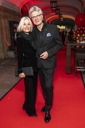 ABB HOPE GALA: Ulrike and Peter Escher, a married couple, were guests on the red carpet at the 2026 Hope Gala at the Schauspielhaus Dresden on October 10, 2026, in Dresden, Saxony, Germany