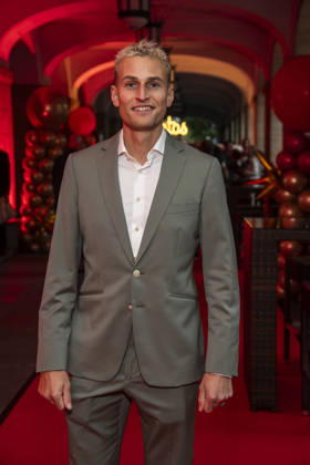 ABB HOPEGALA: Karl Bebendorf Laeufer makes a guest appearance on the red carpet at the 2026 Hope Gala at the Schauspielhaus Dresden on October 10, 2026, in Dresden, Saxony, Germany