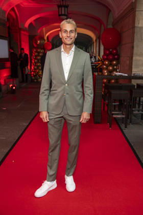 ABB HOPEGALA: Karl Bebendorf Laeufer makes a guest appearance on the red carpet at the 2026 Hope Gala at the Schauspielhaus Dresden on October 10, 2026, in Dresden, Saxony, Germany