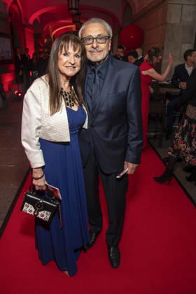 ABB HOPE GALA: Christine Stumph and Wolfgang Stumph, a married couple, appeared on the red carpet at the 2026 Hope Gala at the Schauspielhaus Dresden on October 10, 2026, in Dresden, Saxony, Germany