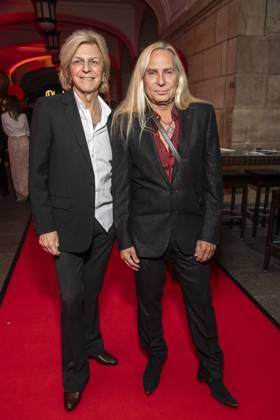 ABB HOPE GALA: Ruediger Ritchie Barton and Uwe Hassbecker appear on the red carpet at the 2026 Hope Gala at the Schauspielhaus Dresden on October 10, 2026, in Dresden, Saxony, Germany
