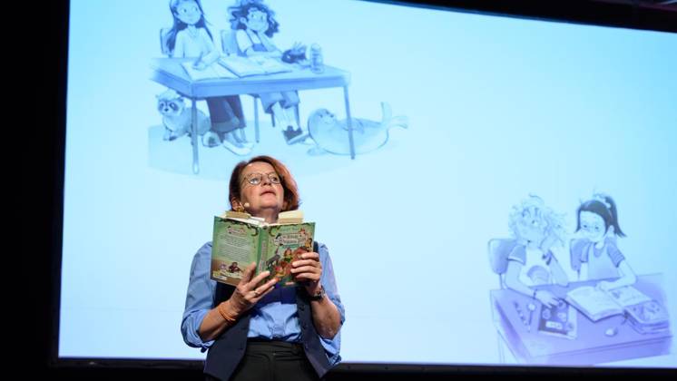 Essen: Margit Auer and *The School of Magical Animals* at Lit Ruhr ** FOR EDITORIAL USE ONLY ** EDITORIAL USE ONLY ** p Margit Auer on Saturday, October 10, 2026, at Lit Ruhr at Zeche Zollverein in Essen-Katernberg, Germany, North Rhine-Westphalia (NRW), Essen. Copyright UwexErnst Copyright: UwexErnst doc87z3dehek0p146zxoq18 ,EDITORIAL USE ONLY Copyright: UwexErnst