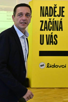 The two-day elections to municipal assemblies ended in the Czech Republic together with the first round of the elections to one-third of the Senate, at 2:00 p.m. on October 10, 2026. On the photo: Jan Grolich, Governor of South Moravia Region and Chairman of the KDU-CSL, at the KDU-CSL s central campaign headquarters following the elections in Slapanice, South Moravian Region. (CTKxPhoto VaclavxSalek) CTKPhotoF202610100032201  CTKPhotoF202610100032201