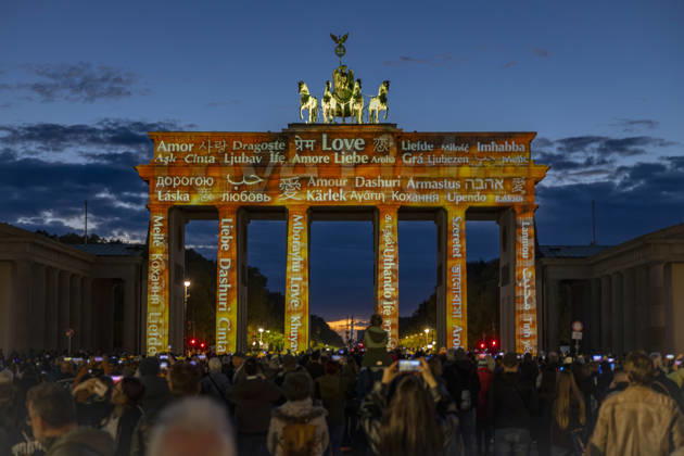 Festival of Lights, Downtown Light Festival, Berlin, October 10, 2026, Brandenburg Gate, 22nd BERLIN FESTIVAL OF LIGHTS, Theme: Colours of Love, light installations, October 10, 2026, Berlin, Germany English Brandenburg Gate, 22nd Berlin Festival of Lights, Theme: Colours of Love, light installations, October 10, 2026, Berlin, Germany Berlin City Center Berli Copyright: xPeterxEngelkex