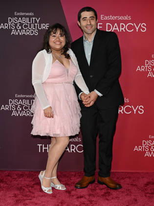 October 10, 2026, Santa Monica, California, USA: MELISSA RAMIREZ and ADAN CORREA attend the inaugural Easterseals Disability Arts & Culture Awards DARCYS Awards red carpet. Santa Monica USA  - ZUMAb173 20261010_aap_b173_108 Copyright: xBillyxBennightx
