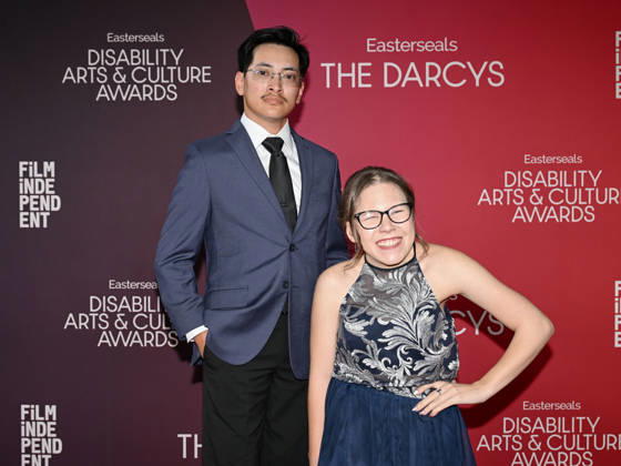 October 10, 2026, Santa Monica, California, USA: CASSIDY HUFF and KAZ AKERS attend the inaugural Easterseals Disability Arts & Culture Awards DARCYS Awards red carpet. Santa Monica USA  - ZUMAb173 20261010_aap_b173_119 Copyright: xBillyxBennightx