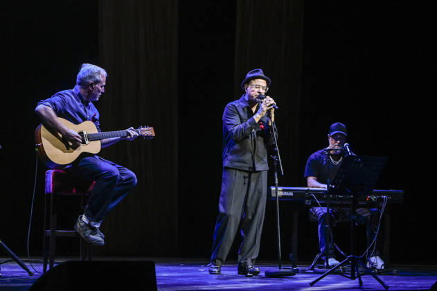 ABB HOPE GALA: Jan Josef Liefers performance on stage at the Hope Gala 2026 at the Schauspielhaus Dresden on October 10, 2026, in Dresden, Saxony, Germany