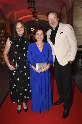 Lidija Grossmann, Viola Klein, and Stephan Grossmann at the 18th Hope Gala 2026 at the Schauspielhaus Dresden, October 10, 2026 Foto:xM.xFischerx xFuturexImagex hope_6011
