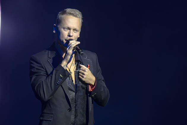 Czech singer and actor Milan Devinne, born December 21, 1993, during his performance at the 18th HOPE Gala at the Schauspielhaus