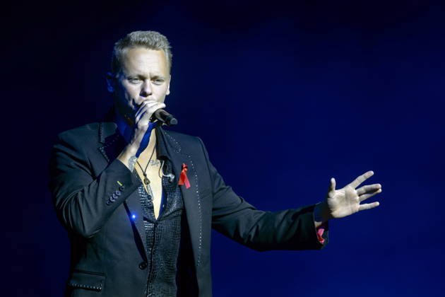 Czech singer and actor Milan Devinne, born December 21, 1993, during his performance at the 18th HOPE Gala at the Schauspielhaus