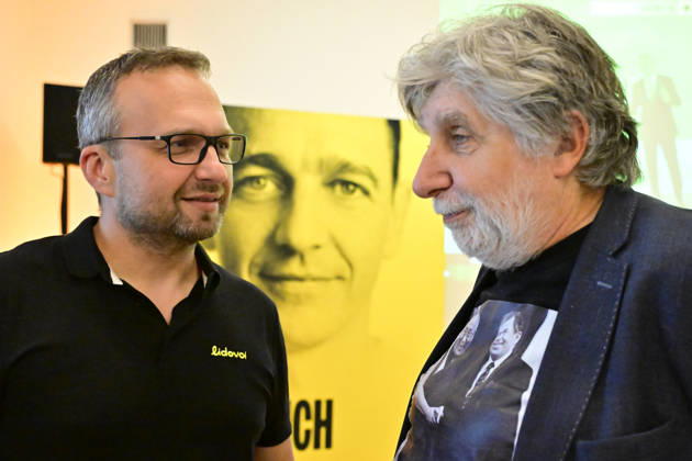 The two-day elections to municipal assemblies ended in the Czech Republic together with the first round of the elections to one-third of the Senate, at 2:00 p.m. on October 10, 2026. On the photo: MP Marian Jurecka, left, and Senator Bretislav Rychlik at the KDU-CSL s central campaign headquarters following the elections in Slapanice, South Moravian Region. (CTKxPhoto VaclavxSalek) CTKPhotoF202610100031701  CTKPhotoF202610100031701
