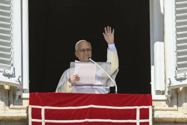 ITALY - ANGELUS -POPE -2026 10 11 Italy, Rome, Vatican, October 11, 2026: Pope Leo XIV delivers his address during the Angelus prayer from the window of the Apostolic Palace overlooking St. Peter s Square in the Vatican EDITORIAL USE ONLY - NO BOOKS Copyright: xVATICANxMEDIA xCatholicxPressxPhotox