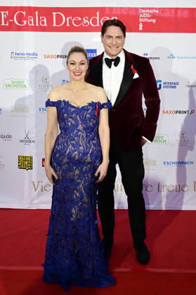 Ruth Moschner and Benjamin Bieneck at the 18 Hope Gala 2026 at the Schauspielhaus Dresden, October 10, 2026 Foto:xM.xWehnertx xFuturexImagex hope_6202