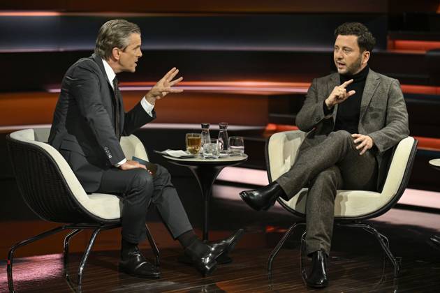 Markus Lanz with Felix Banaszak on October 7, 2026, on *Markus Lanz*, ZDF TV television talk show Germany German man men Alliance 90 The Greens Green Green Party politics politician German politician Italy Italian Italian Germ