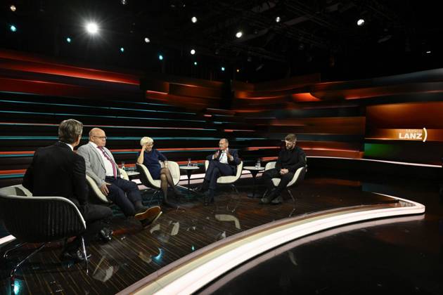 Panel discussion on *Markus Lanz*, ZDF, October 26, 2026, featuring Markus Lanz, P