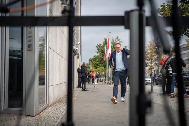 Mario Voigt, Minister-President of Thuringia, upon his arrival at the CDU Germany Executive Committee Retreat in Berlin, October 2026, Berlin, Berlin, Germany, Konrad Adenauer House