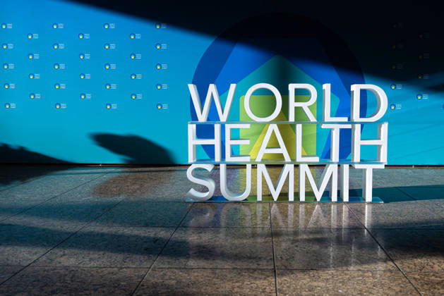 World Health Summit 2026: Global Health Policy, Germany, Berlin, October 11, 2026. A 3D sign for the World Health Summit at the InterContinental Hotel in Berlin, where the international health summit is taking place.