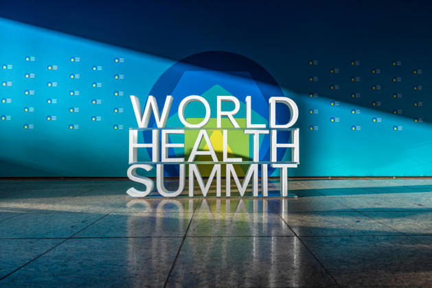World Health Summit 2026: Global Health Policy, Germany, Berlin, October 11, 2026. A 3D sign for the World Health Summit at the InterContinental Hotel in Berlin, where the international health summit is taking place.