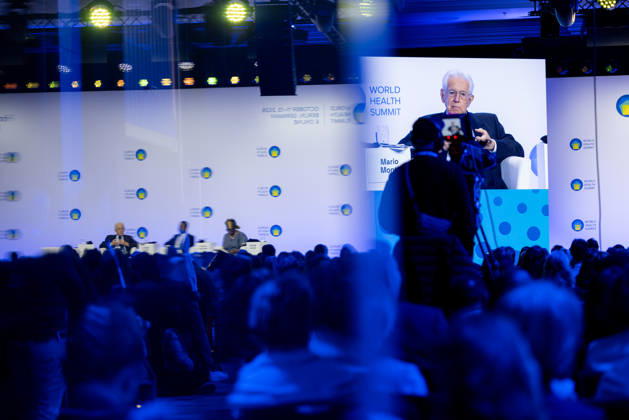World Health Summit 2026, Germany, Berlin, October 11, 2026 Former Italian Prime Minister Prof. Dr. Mario Monti during a panel di