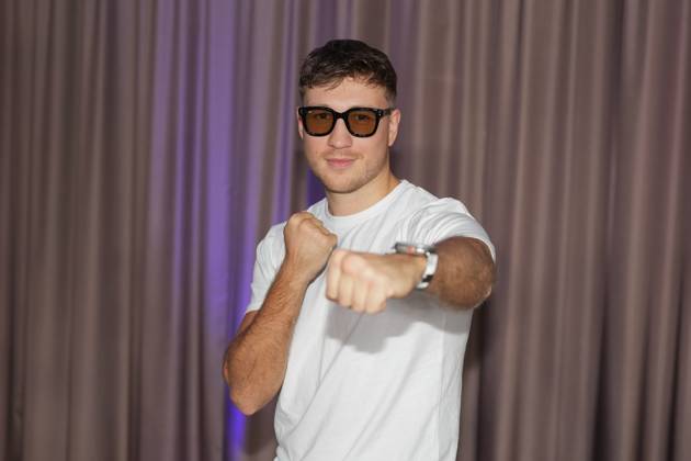 Fame Fighting 2026 Press Conference: Oliver Ginkel at the press conference for the fourth edition of Fame Fighting Celebrity Boxing on October 11, 2026, at the Atlantic Hotel in Essen, North Rhine-Westphalia