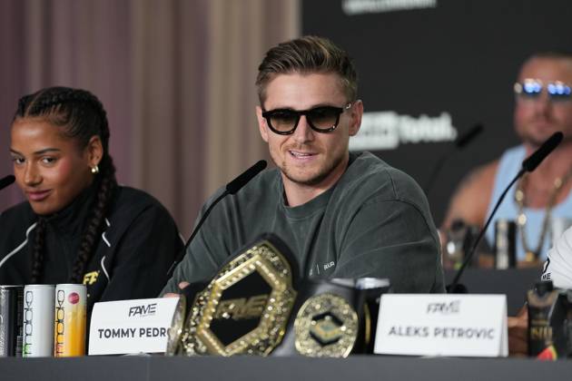 Fame Fighting 2026 Press Conference: Tommy Pedroni at the press conference for the fourth edition of Fame Fighting Celebrity Boxing on October 11, 2026, at the Atlantic Hotel in Essen, North Rhine-Westphalia